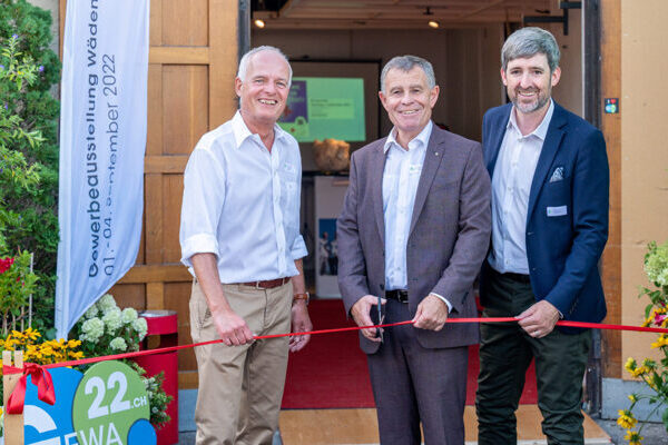 Eröffnung der GEWA 22 zusammen mit Stadtpräsident Philipp Kutter und OK-Präsident Heiner Treichler. 